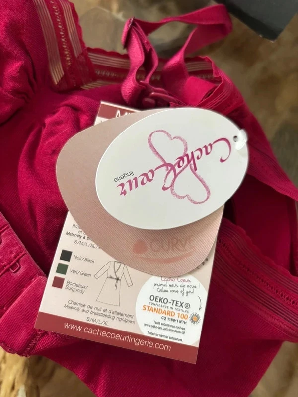 Cache Coeur maternity and nursing bra, burgundy, size S – photo 7